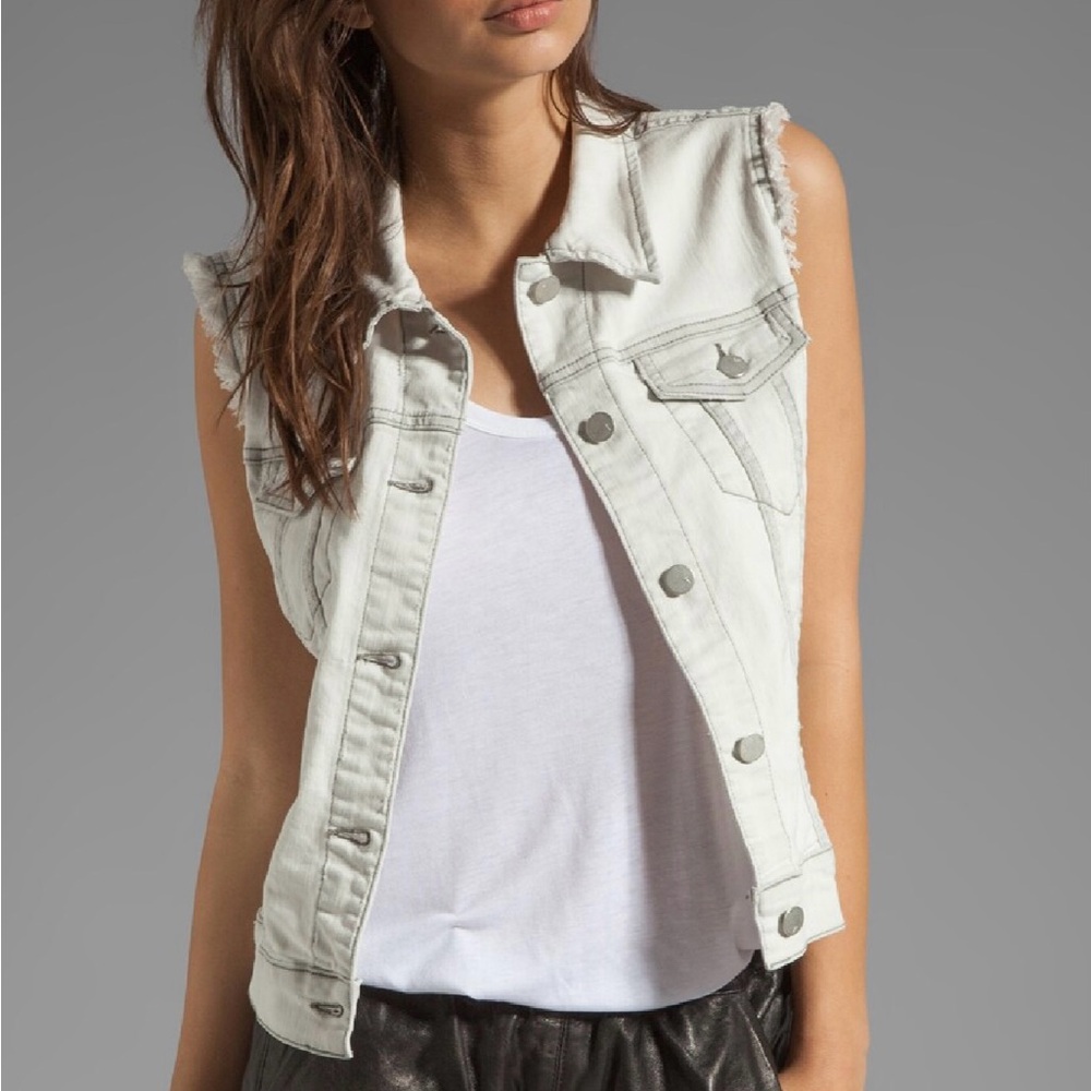 J brand denim vest size large